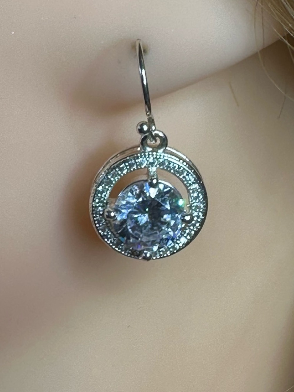 Crystal Drop Earrings with 925 Sterling Silver Hooks